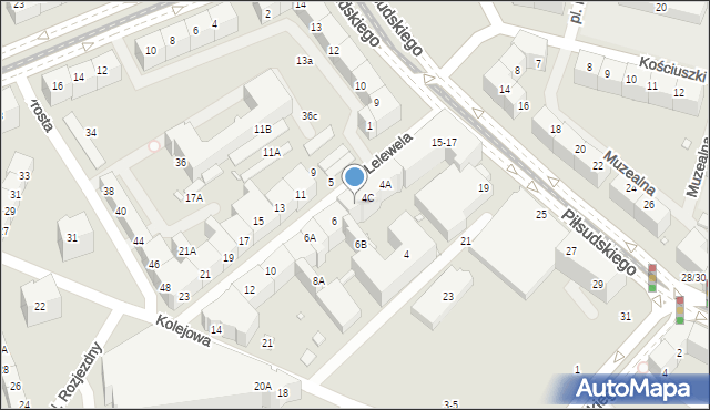 Wrocław, Lelewela Joachima, 4D, mapa Wrocławia