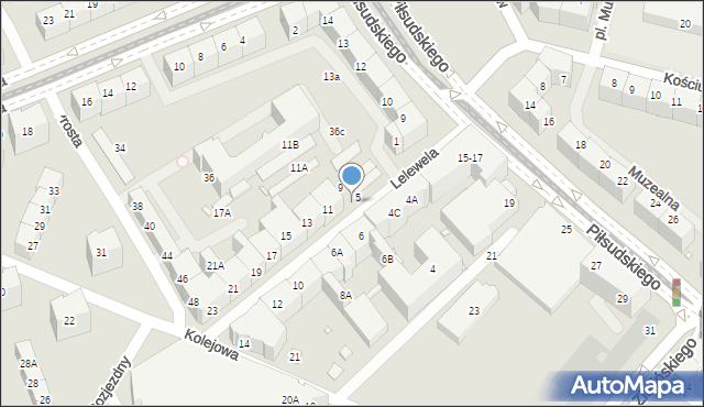 Wrocław, Lelewela Joachima, 7, mapa Wrocławia