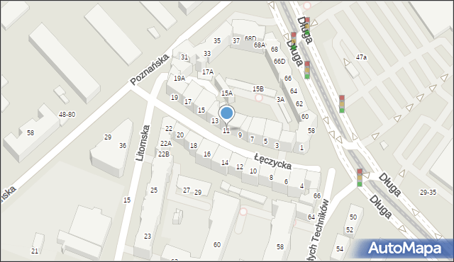 Wrocław, Łęczycka, 11, mapa Wrocławia