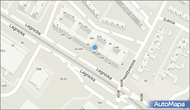 Wrocław, Legnicka, 49bb, mapa Wrocławia