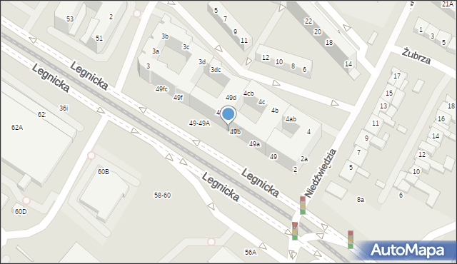Wrocław, Legnicka, 49bc, mapa Wrocławia