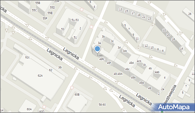 Wrocław, Legnicka, 49ga, mapa Wrocławia