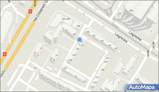 Wrocław, Legnicka, 138, mapa Wrocławia