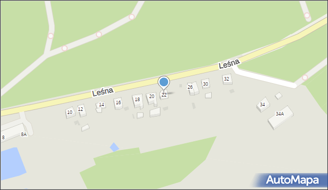 Wronki, Leśna, 22, mapa Wronki