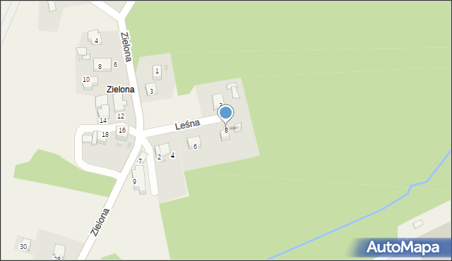 Wrząsowice, Leśna, 8, mapa Wrząsowice