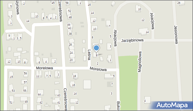 Wschowa, Leśna, 4, mapa Wschowa