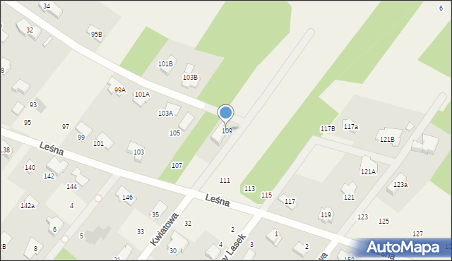 Wyględy, Leśna, 109, mapa Wyględy