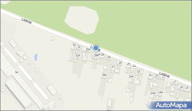 Wymysłów, Leśna, 29A, mapa Wymysłów