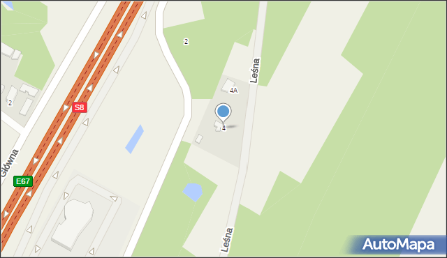 Wymysłów, Leśna, 4, mapa Wymysłów