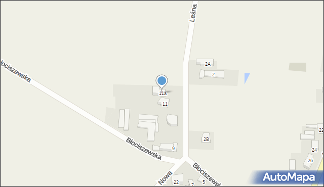 Wyrzeka, Leśna, 11a, mapa Wyrzeka