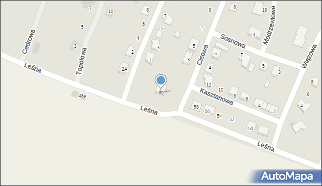 Wyrzysk, Leśna, 60, mapa Wyrzysk