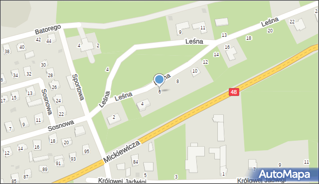 Wyśmierzyce, Leśna, 6, mapa Wyśmierzyce