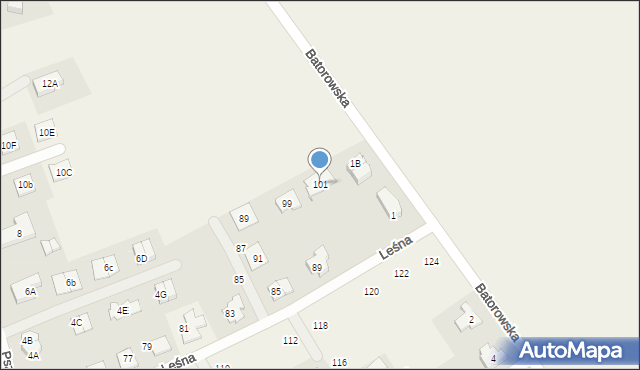 Wysogotowo, Leśna, 101, mapa Wysogotowo