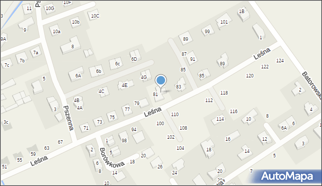 Wysogotowo, Leśna, 81, mapa Wysogotowo