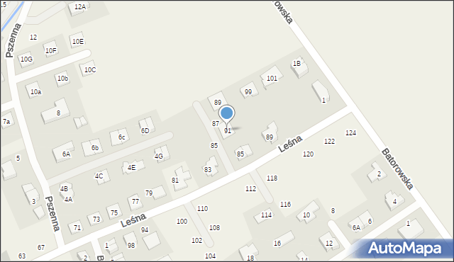 Wysogotowo, Leśna, 91, mapa Wysogotowo