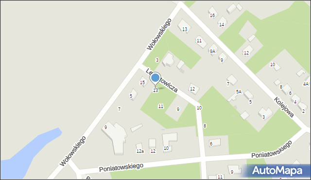 Wyszków, Lenartowicza Teofila Aleksandra, 13, mapa Wyszków