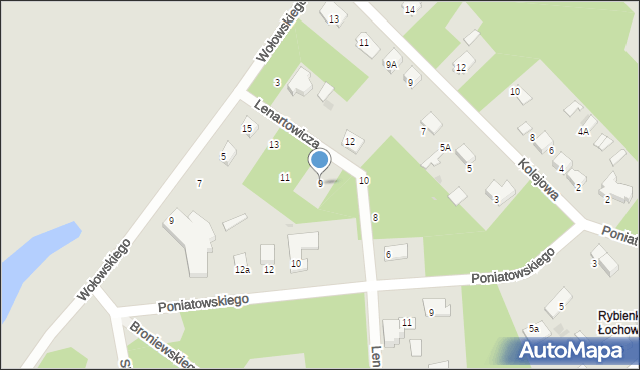 Wyszków, Lenartowicza Teofila Aleksandra, 9, mapa Wyszków