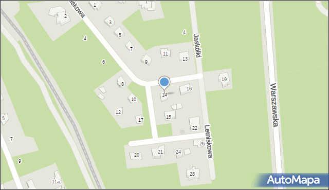 Wyszków, Letniskowa, 14, mapa Wyszków