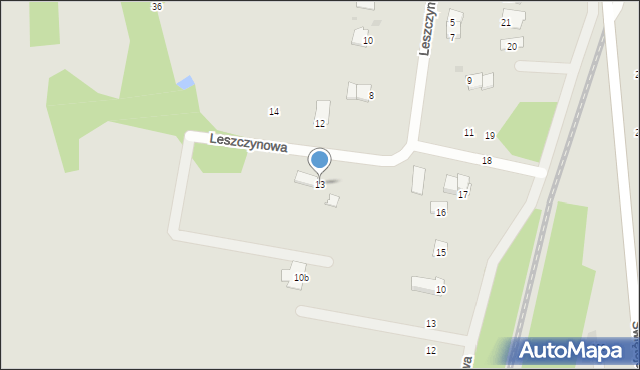 Wyszków, Leszczynowa, 13, mapa Wyszków