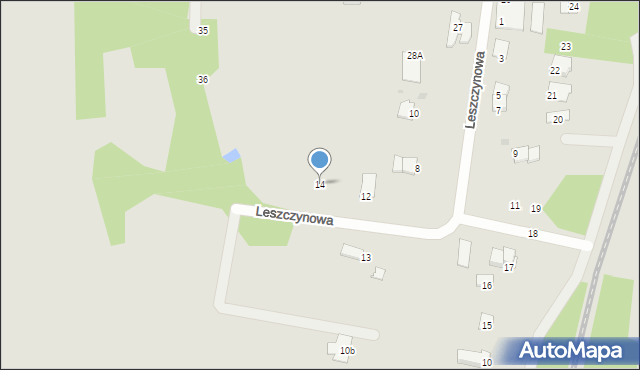 Wyszków, Leszczynowa, 14, mapa Wyszków