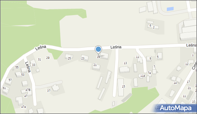 Zabierzów, Leśna, 19, mapa Zabierzów