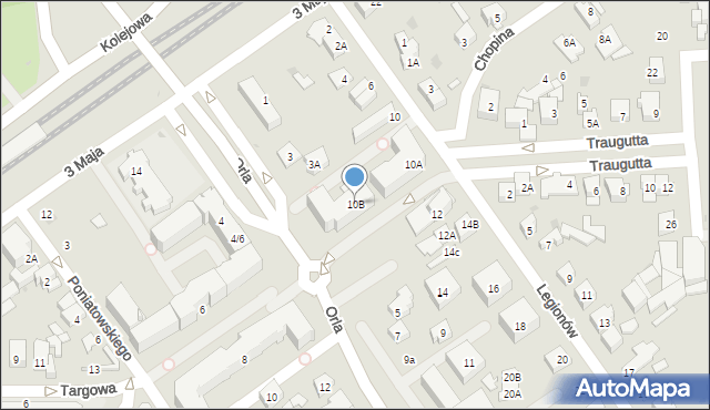 Ząbki, Legionów, 10B, mapa Ząbki