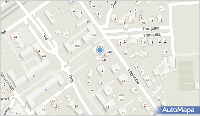 Ząbki, Legionów, 14d, mapa Ząbki