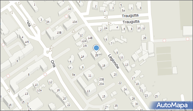 Ząbki, Legionów, 16, mapa Ząbki