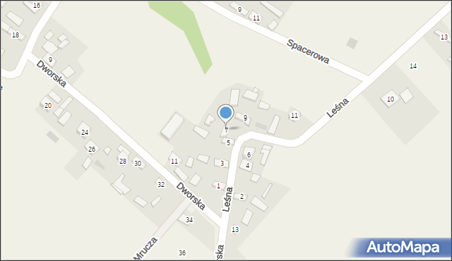 Zaborze, Leśna, 7, mapa Zaborze