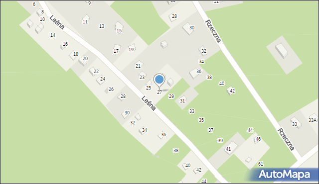 Zaborze, Leśna, 27, mapa Zaborze