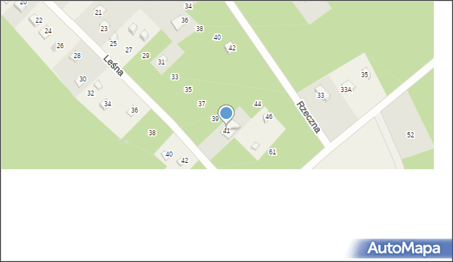 Zaborze, Leśna, 41, mapa Zaborze