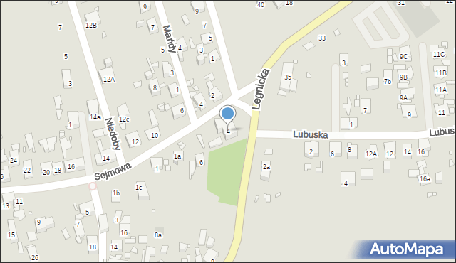 Zabrze, Legnicka, 4, mapa Zabrza