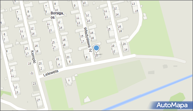 Zabrze, Lelewela Joachima, 10, mapa Zabrza