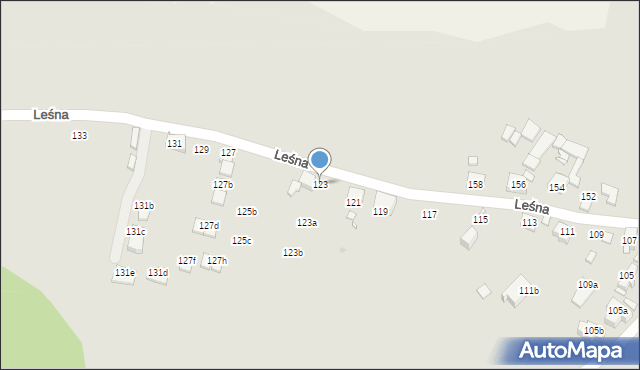 Zabrze, Leśna, 123, mapa Zabrza