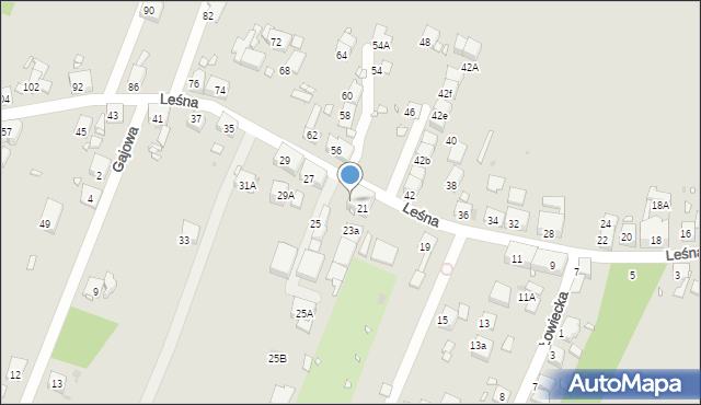 Zabrze, Leśna, 23, mapa Zabrza