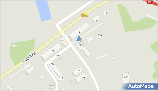 Zabrze, Legnicka, 17A, mapa Zabrza