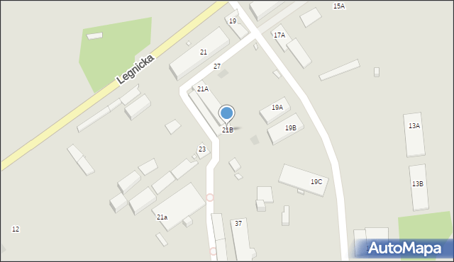 Zabrze, Legnicka, 21B, mapa Zabrza