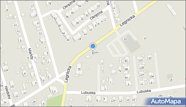 Zabrze, Legnicka, 33, mapa Zabrza