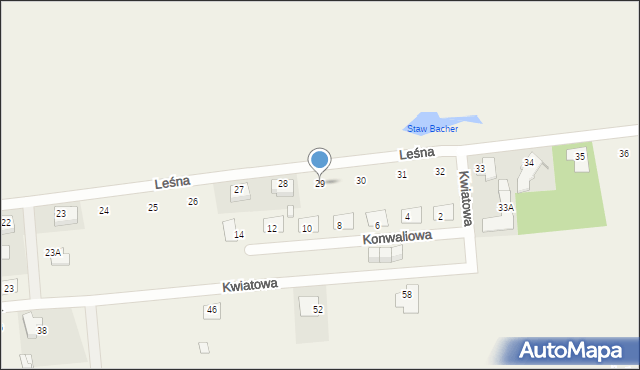 Zacharzew, Leśna, 29, mapa Zacharzew