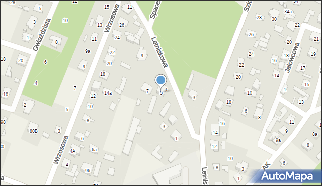 Zagościniec, Letniskowa, 5, mapa Zagościniec