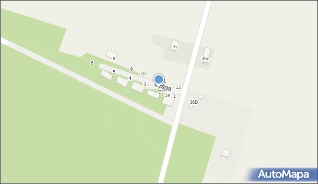 Zakęcie, Leśna, 2, mapa Zakęcie