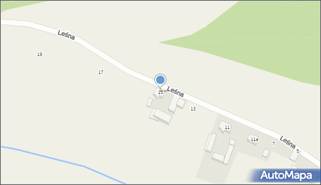 Zakrzewice, Leśna, 15, mapa Zakrzewice