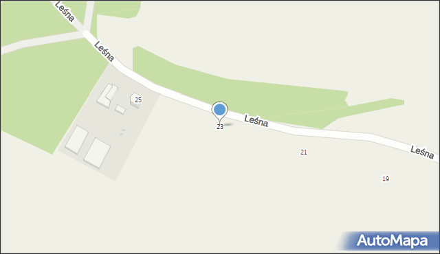 Zakrzewice, Leśna, 23, mapa Zakrzewice