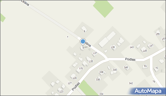 Zalas, Leśna, 3, mapa Zalas