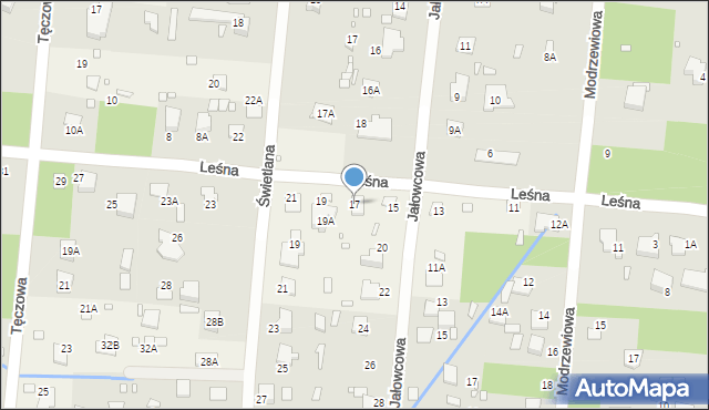 Zalesie Górne, Leśna, 17, mapa Zalesie Górne