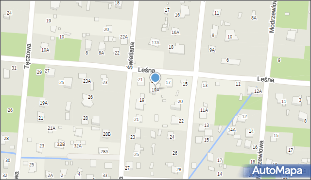 Zalesie Górne, Leśna, 19A, mapa Zalesie Górne