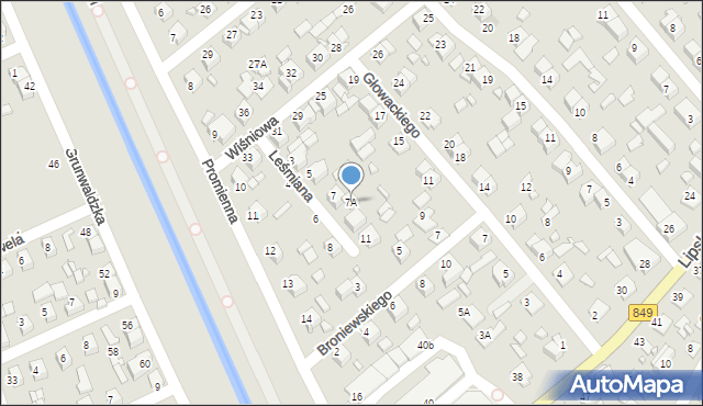 Zamość, Leśmiana Bolesława, 7A, mapa Zamościa