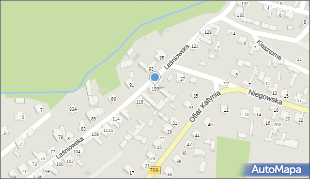Żarki, Leśniowska, 120, mapa Żarki