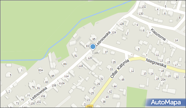 Żarki, Leśniowska, 122, mapa Żarki