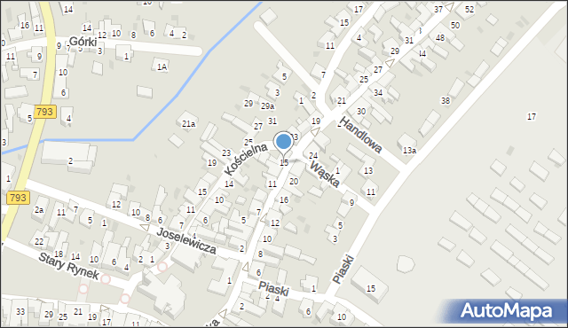 Żarki, Leśniowska, 15, mapa Żarki